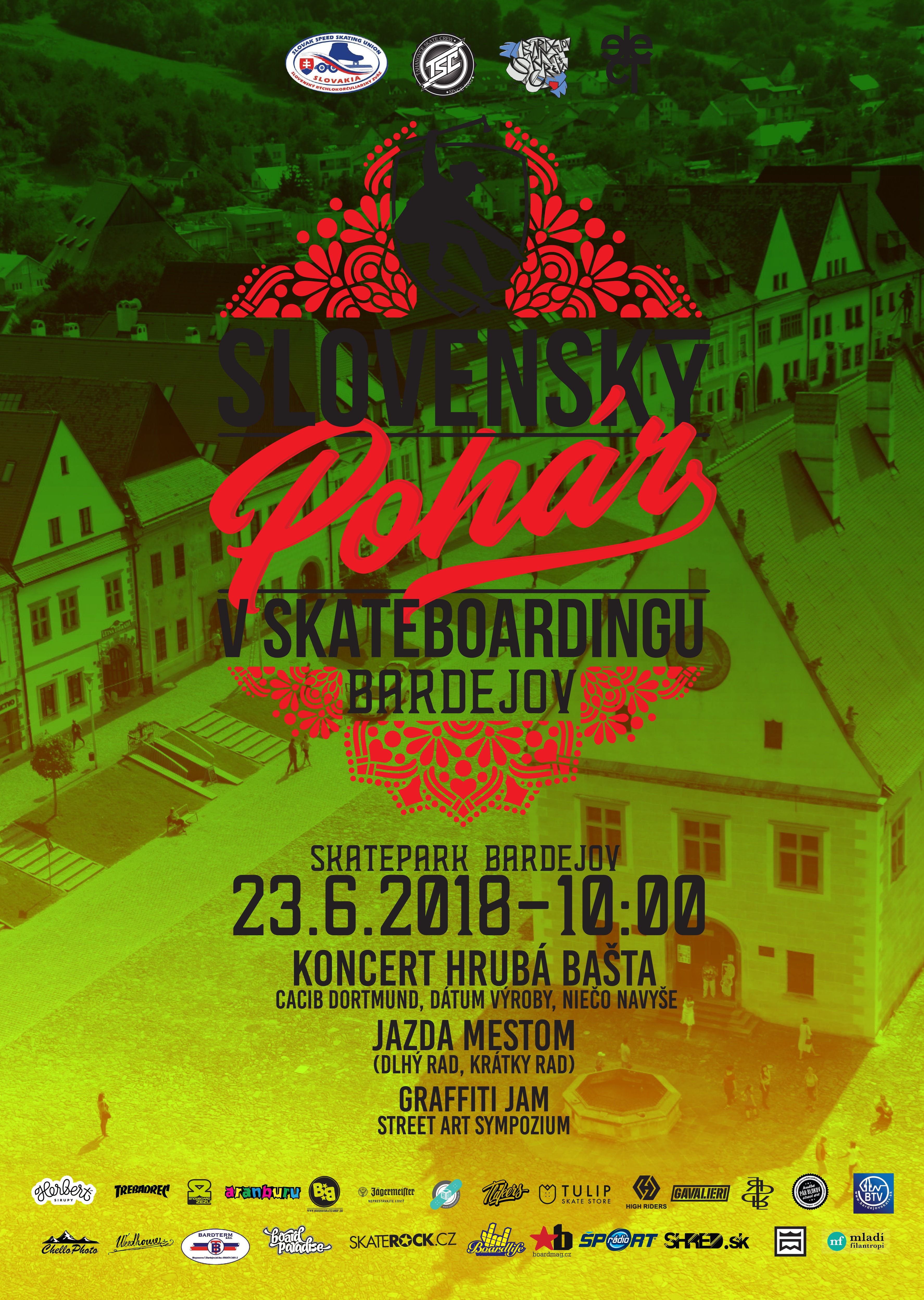 Skateboarding:Pozvánka na 2. kolo Slovenského pohára , 23.6.2018 v Bardejove.