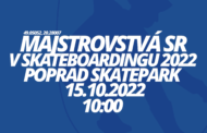 Skateboarding: Majstrovstvá Slovenska, Poprad 15.10.2022